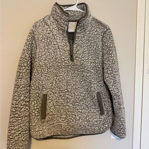 Altar'd State Gray Sherpa Jacket with High Collar